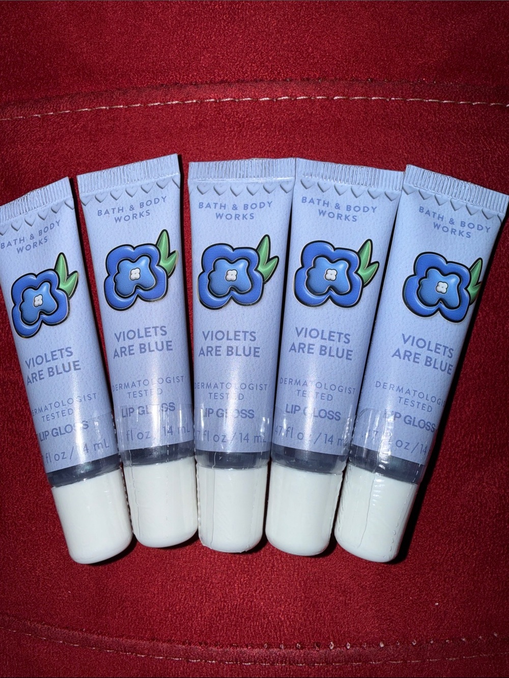 BBW 5pc  Violets are Blue lip gloss
